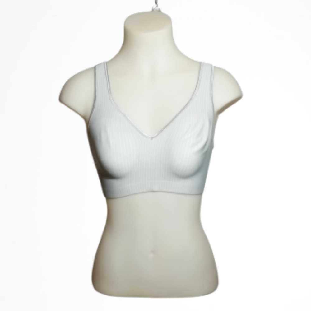 Women's Gray Stretchy Bra Sz Large
